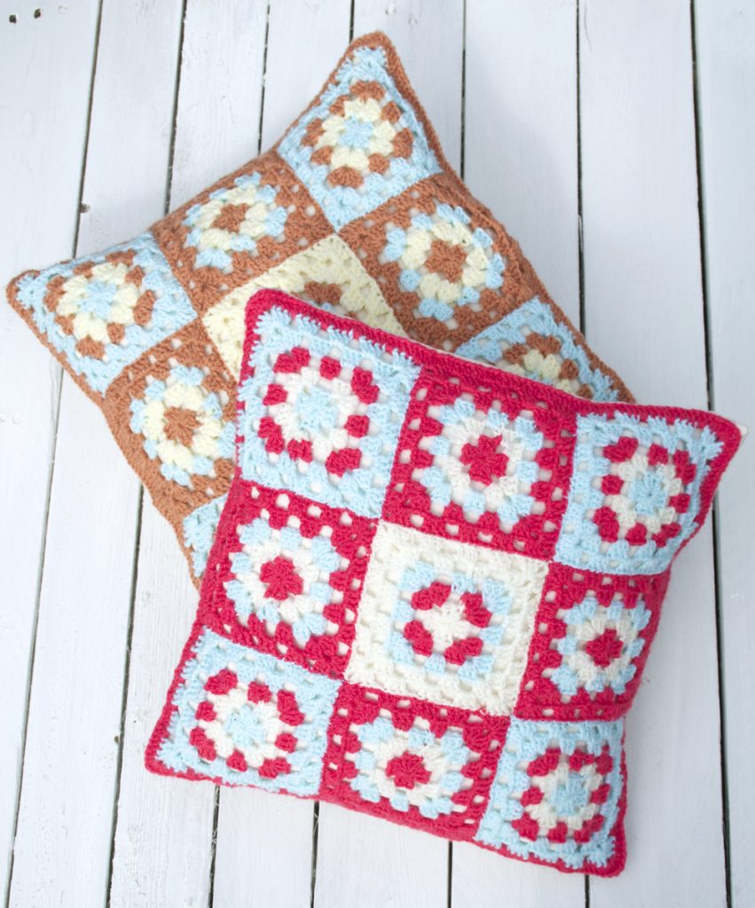 Granny Square Cushion Cover Crochet Pattern