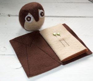 owl pincushion and needlecase sewing pattern