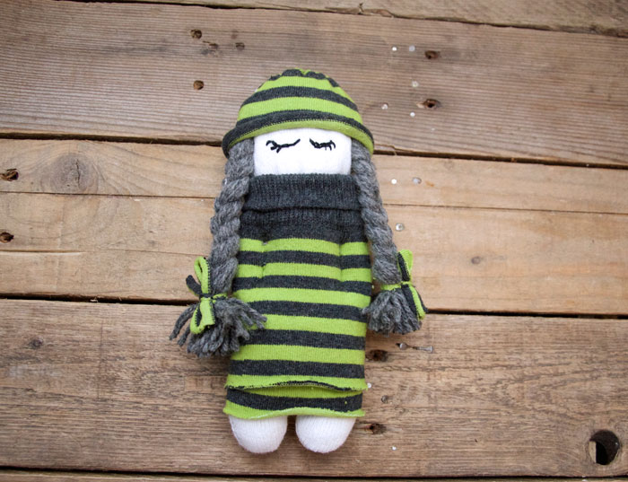 Cute Doll Made from Socks