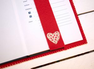 Heart Notebook Cover A5 - Free Pattern