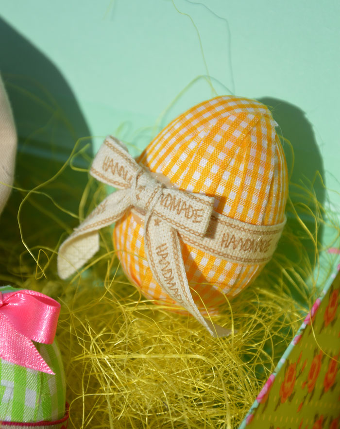 Small No-Sew Fabric Easter Eggs