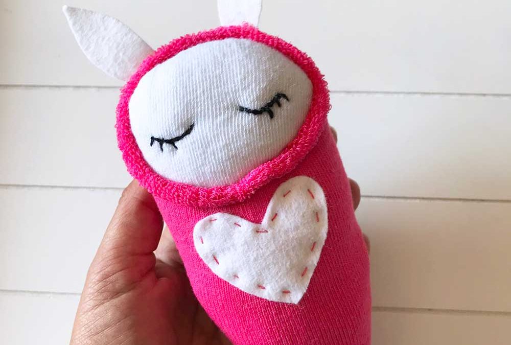 How to Make a Swaddled Sock Bunny