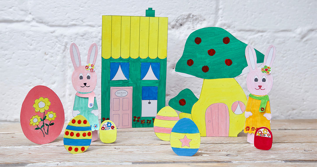 Bunny Paper Doll & Accessories Free Printable